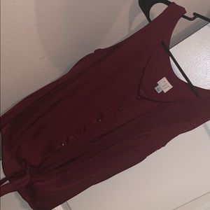 Maroon Tank Top w/ buttons